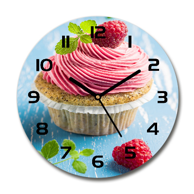 Orologio rotondo con quadrante decorato con motivo cupcake al lampone