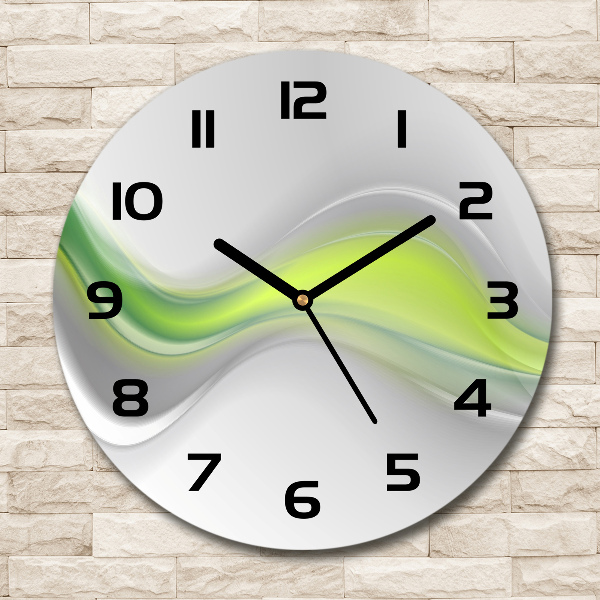 Orologio da parete rotondo con motivo a onde astratte