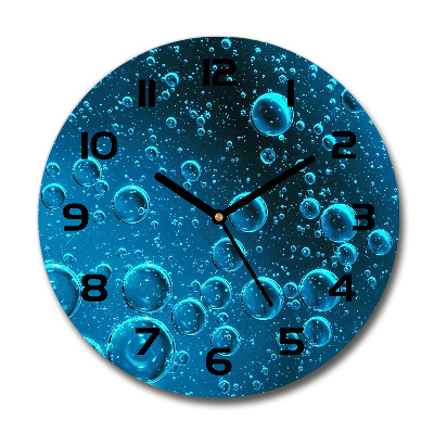 Orologio rotondo in vetro con motivo di bolle sott'acqua