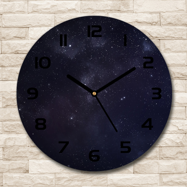 Orologio rotondo in vetro con motivo Costellazione