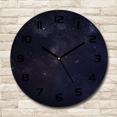 Orologio rotondo in vetro con motivo Costellazione