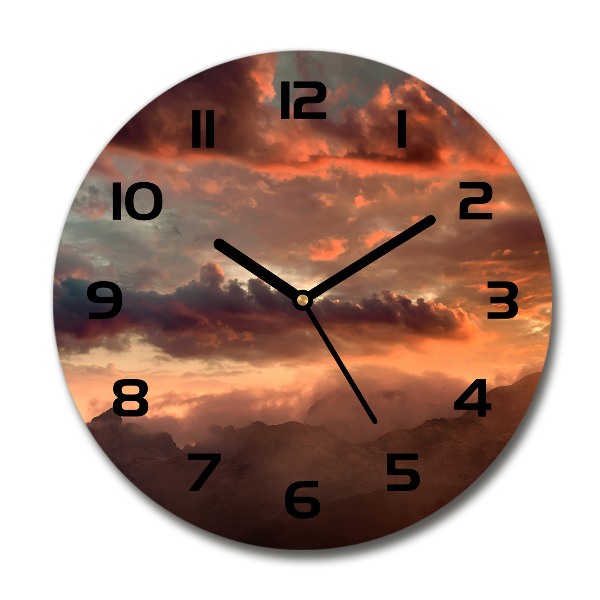 Orologio rotondo in vetro con stampa 