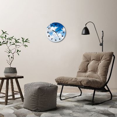 Orologio rotondo in vetro con motivo 