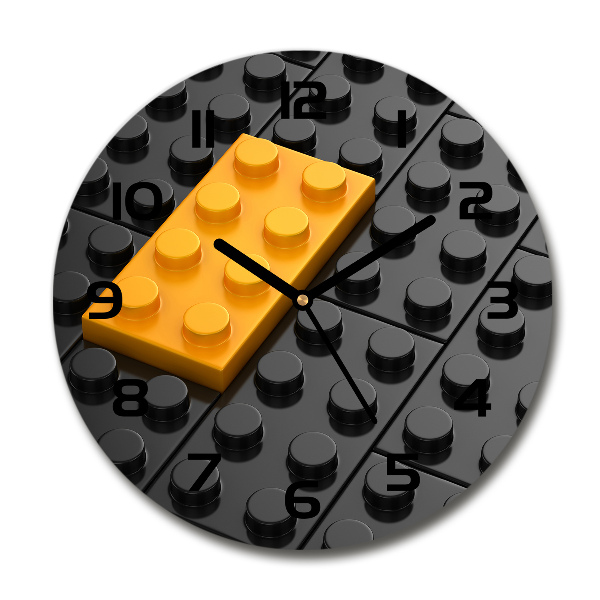 Orologio da parete rotondo con motivo Lego