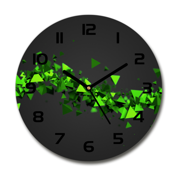 Orologio rotondo in vetro con motivo a onda geometrica