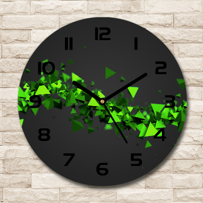 Orologio rotondo in vetro con motivo a onda geometrica