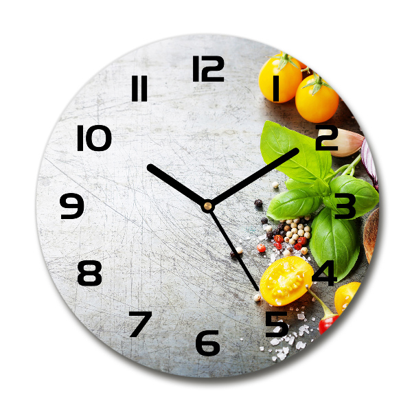 Orologio rotondo con decoro a tema verdure