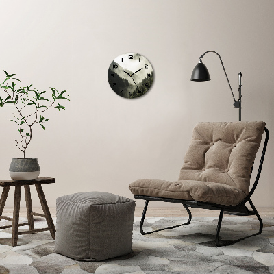 Orologio da parete rotondo con decorazione 