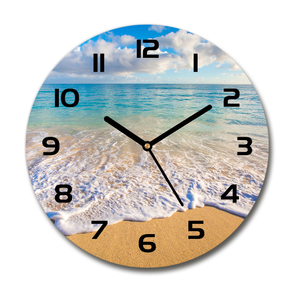 Orologio rotondo con quadrante ispirato alla spiaggia hawaiana