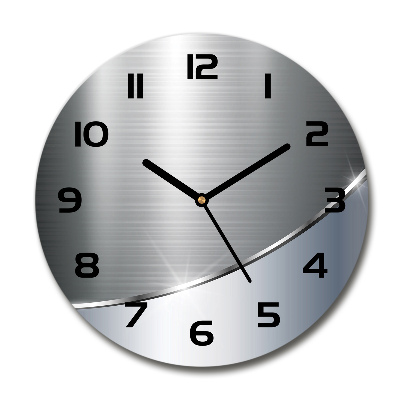 Orologio rotondo con quadrante ad effetto astrazione metallica