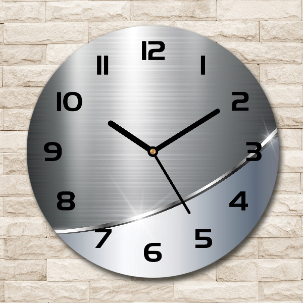 Orologio rotondo con quadrante ad effetto astrazione metallica