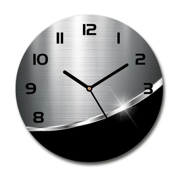 Orologio rotondo con quadrante a motivo astratto metallico