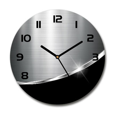 Orologio rotondo con quadrante a motivo astratto metallico