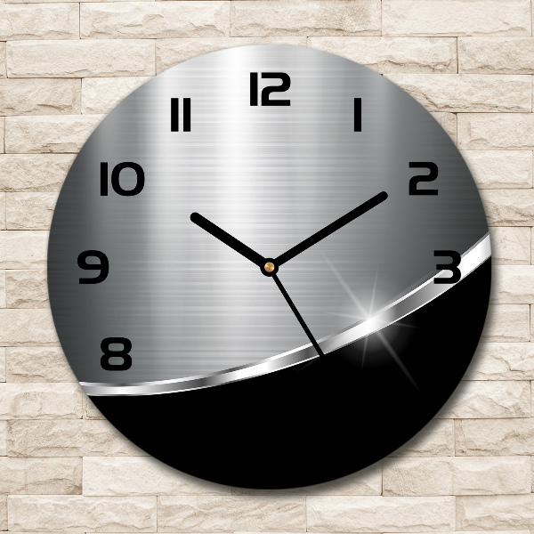 Orologio rotondo con quadrante a motivo astratto metallico