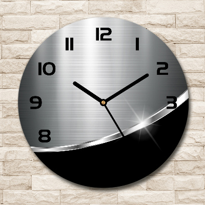 Orologio rotondo con quadrante a motivo astratto metallico