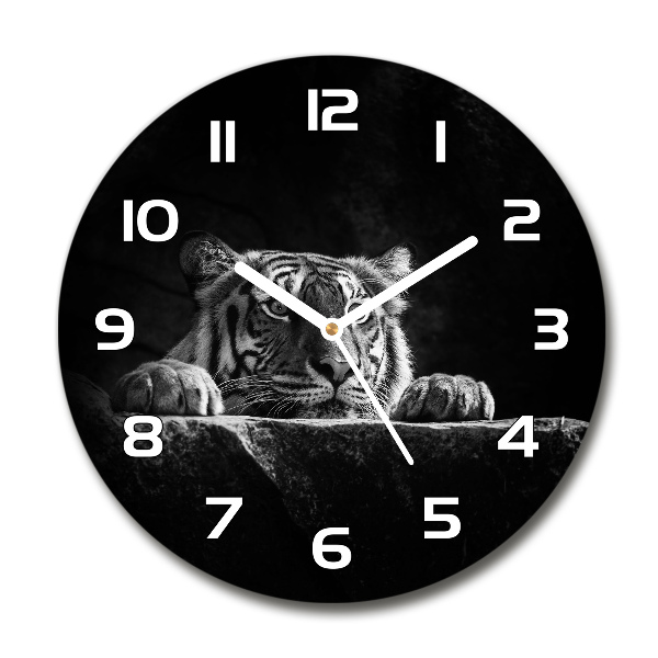 Orologio da parete rotondo con motivo di tigre