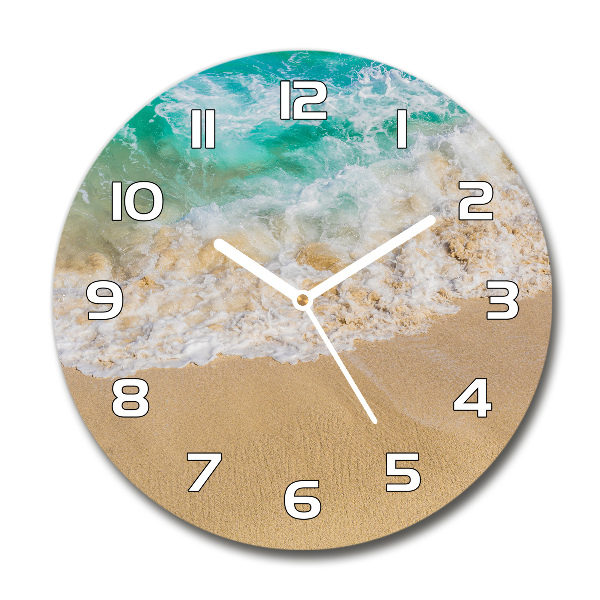 Orologio rotondo con motivo spiaggia e mare
