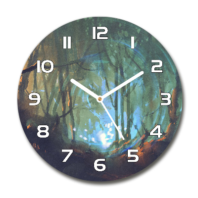 Orologio rotondo in vetro con stampa 