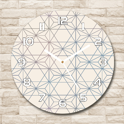 Orologio da parete rotondo con motivo geometrico sul quadrante