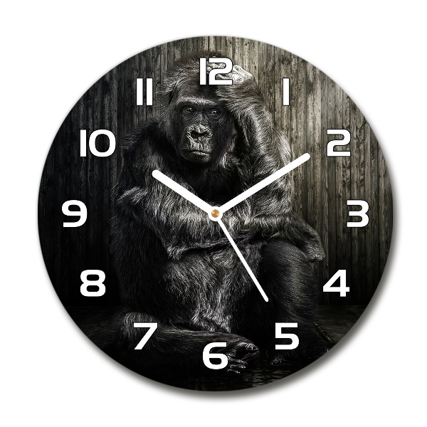 Orologio da parete rotondo con motivo gorilla