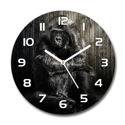 Orologio da parete rotondo con motivo gorilla