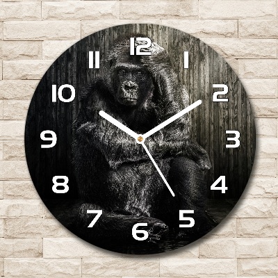 Orologio da parete rotondo con motivo gorilla