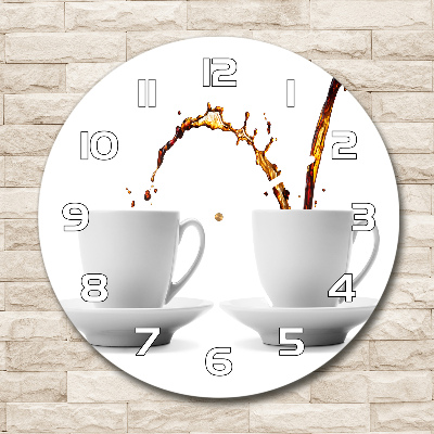 Orologio da parete rotondo con motivo Caffè versato