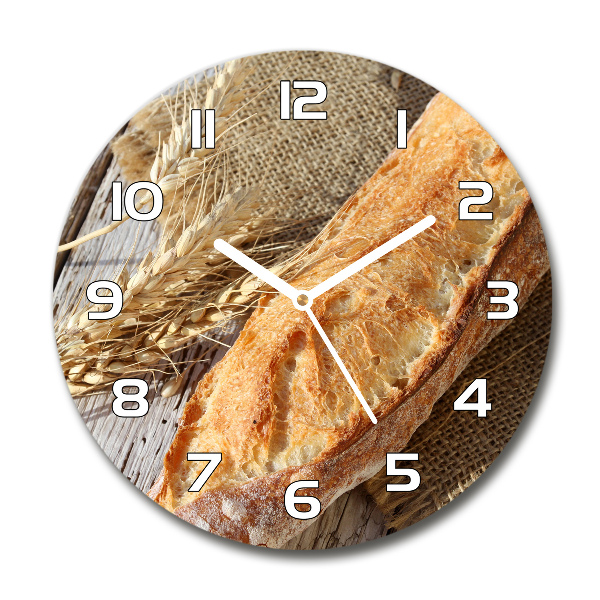 Orologio da parete rotondo con motivo a forma di baguette