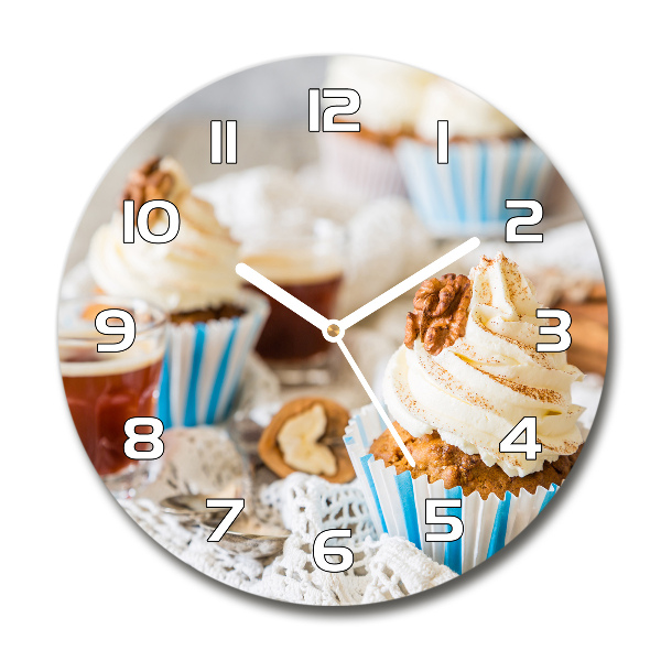 Orologio rotondo con motivo a cupcakes