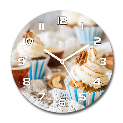 Orologio rotondo con motivo a cupcakes