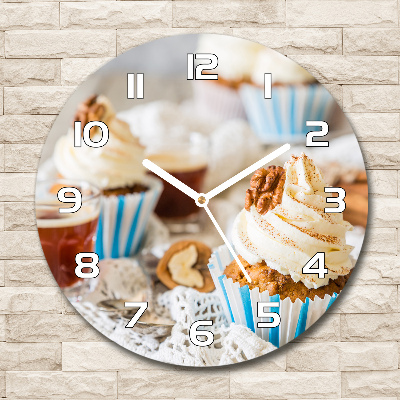 Orologio rotondo con motivo a cupcakes