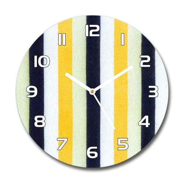 Orologio da parete rotondo con sfondo a righe