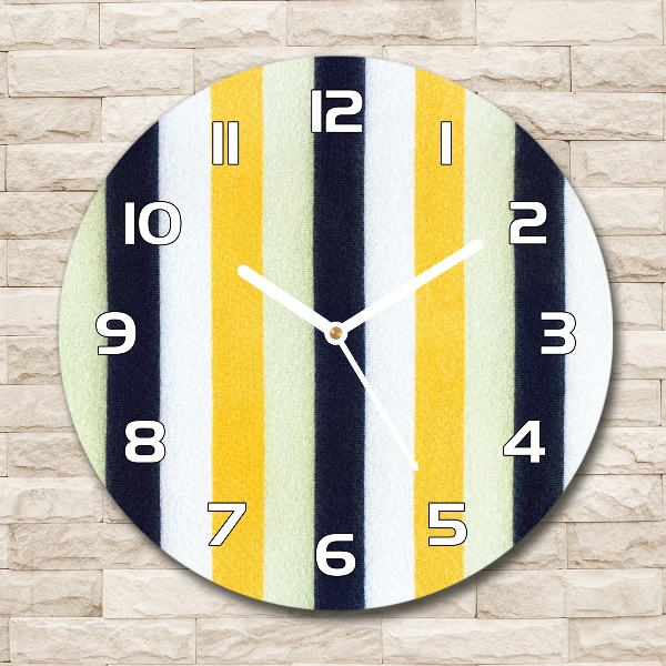 Orologio da parete rotondo con sfondo a righe