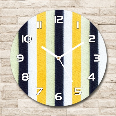 Orologio da parete rotondo con sfondo a righe
