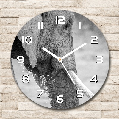 Orologio da parete rotondo con motivo elefante