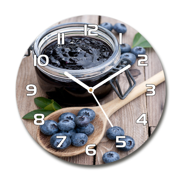 Orologio rotondo con quadrante decorato con motivo a marmellata di mirtilli