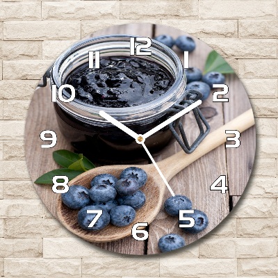 Orologio rotondo con quadrante decorato con motivo a marmellata di mirtilli