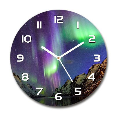 Orologio rotondo con quadrante effetto aurora boreale