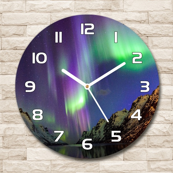 Orologio rotondo con quadrante effetto aurora boreale