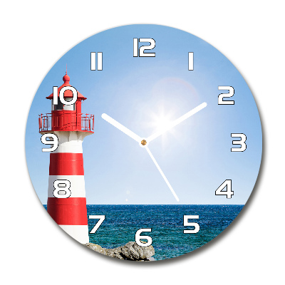 Orologio rotondo in vetro faro