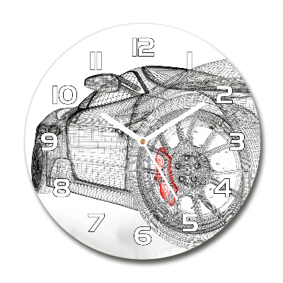 Orologio da parete rotondo con rete per auto