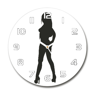 Orologio rotondo con silhouette di donna