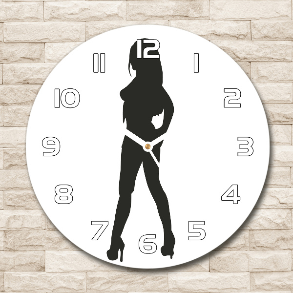 Orologio rotondo con silhouette di donna