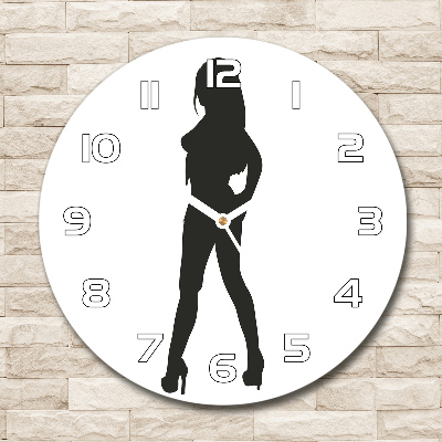 Orologio rotondo con silhouette di donna
