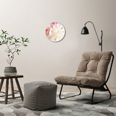 Orologio da parete rotondo con motivo peonia