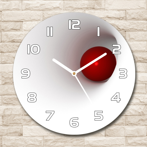 Orologio da parete rotondo con motivo a sfera astratta