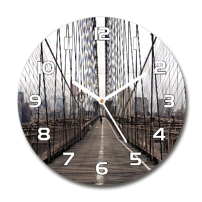Orologio da parete rotondo con motivo del Ponte di Brooklyn