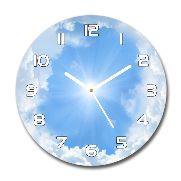 Orologio da parete rotondo con motivo 'Nuvole nel cielo'