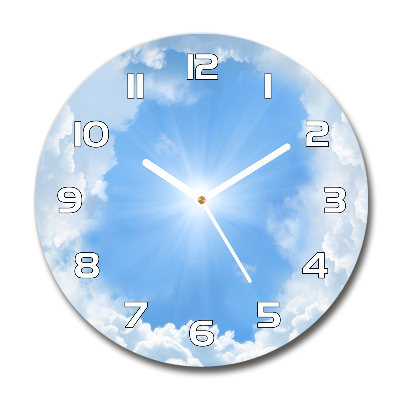 Orologio da parete rotondo con motivo 'Nuvole nel cielo'
