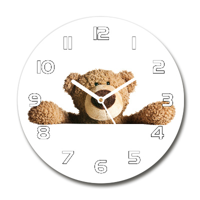 Orologio rotondo con motivo orsacchiotto di peluche